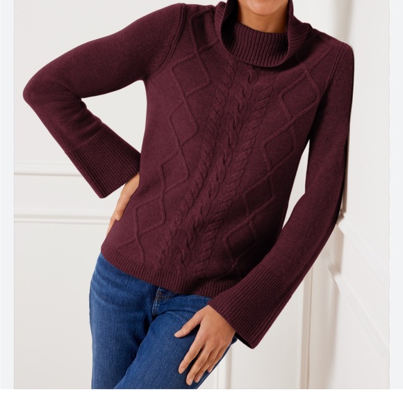 Talbots Sweaters - Talbots Cashmere‎ Cable Knit 
Women's Sweater Size SP